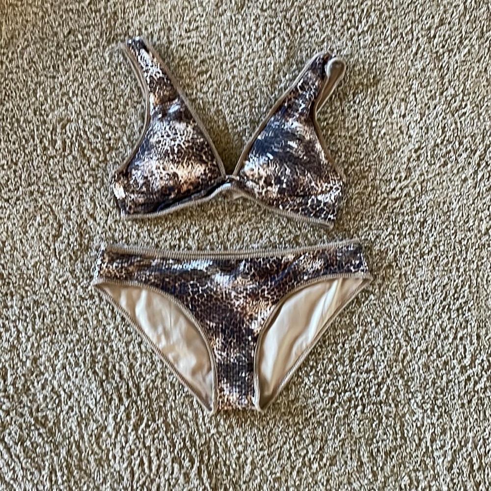 Becca Leopard Bikini NWOT